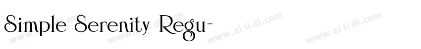 Simple Serenity Regu字体转换